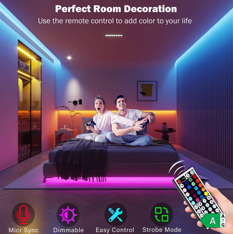 RGB LED Strip Lights 5m 10m 20m 30m APP Control