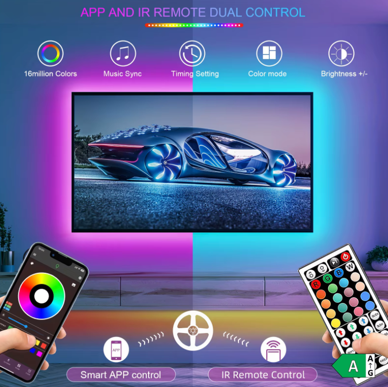 RGB LED Strip Lights 5m 10m 20m 30m APP Control